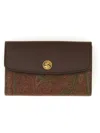 Etro Paisley-print Wallet In Brown