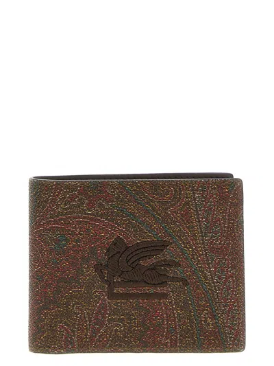 Etro Paisley Wallet In Gray