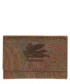 Etro Paisley Wallet In Brown