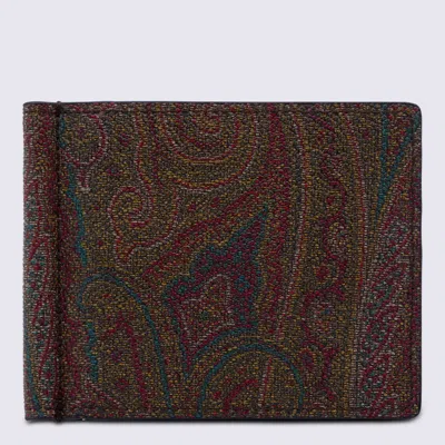 Etro Paisley Wallet In Red