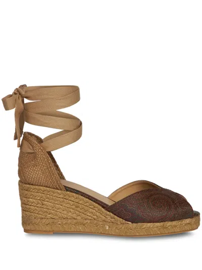 ETRO PAISLEY WEDGE ESPADRILLES