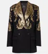Etro Paisley Wool And Cashmere Blazer In Black