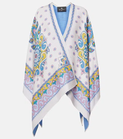 ETRO PAISLEY WOOL-BLEND CAPE