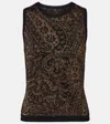 Etro Sleevless Paisley-motif Top In Brown