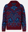 Etro Chunky Knitwer With Shawl Collar Knitwear Multicolor In Red