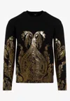 Etro Metallic Jacquard Crewneck Sweater In Multicolor