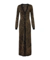 Etro Paisley Jacquard Lurex Thread Maxi Cardigan In Brown
