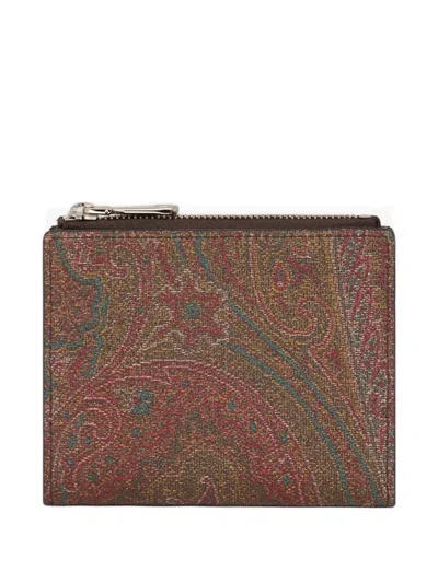 Etro Paisley Zip Wallet