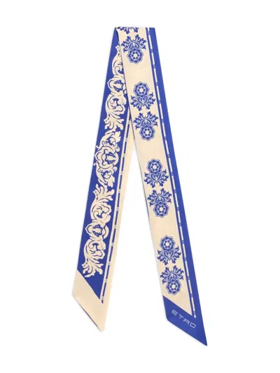Etro Paisleyina Scarf In White
