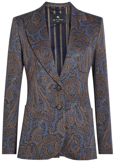 Etro Paisley-jacquard Blazer In Multi