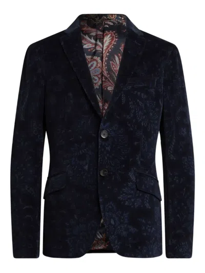 Etro Paisley-jacquard Jacket In Black