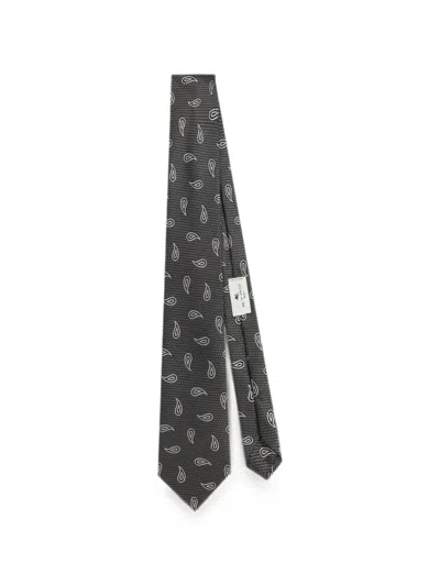 Etro Paisley-jacquard Tie In White