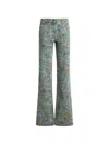 Etro Paisley-print Flared Jeans In Green