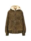 Etro Paisley-motif Shearling-lined Jacket In Brown