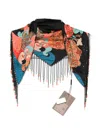 Etro Paisley-pattern Beaded Scarf In Multi