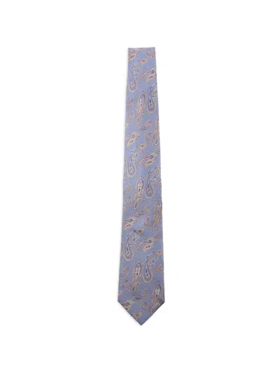 Etro Paisley-pattern Silk Tie In Blue