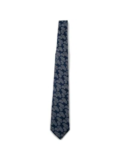 Etro Paisley-pattern Silk Tie In Burgundy