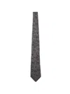 Etro Paisley-pattern Silk Tie In Gray