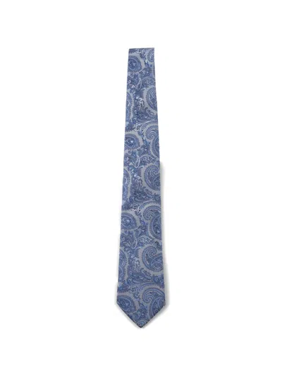 Etro Paisley-pattern Silk Tie In Neutral