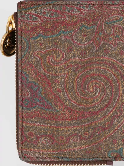 Etro Paisley-pattern Wallet In Brown