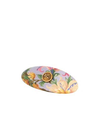 Etro Paisley-patterned Hair Accessories In Yellow