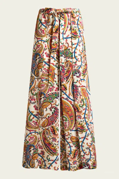 Etro Paisley-print Beach Wide-leg Pants In Multicolor