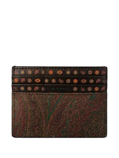 Etro Paisley-print Cardholder In Pattern