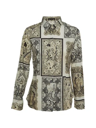 Pre-owned Etro Paisley-print Cotton Shirt In Neutral