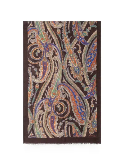 Etro Womens Modal Cashmere Scarf In Multi
