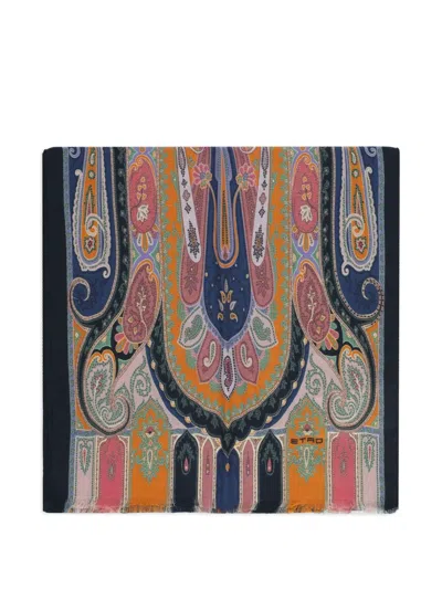 Etro Paisley-print Fringed Scarf In Multi