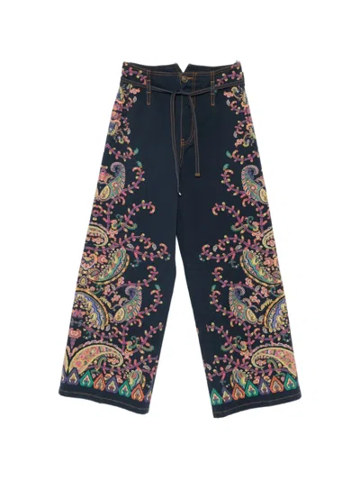 Etro Paisley-print Jeans In Multi