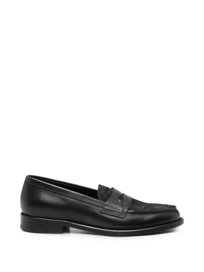 Etro Paisley-print Loafers In Black