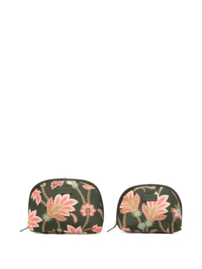 Etro Paisley-print Makeup-bag Set (set Of Two) In Pink