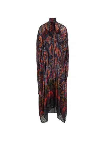 Etro Paisley-print Maxi Dress In Multi