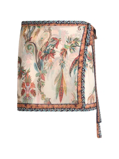 Etro Paisley-print Midi Skirt In Neutral