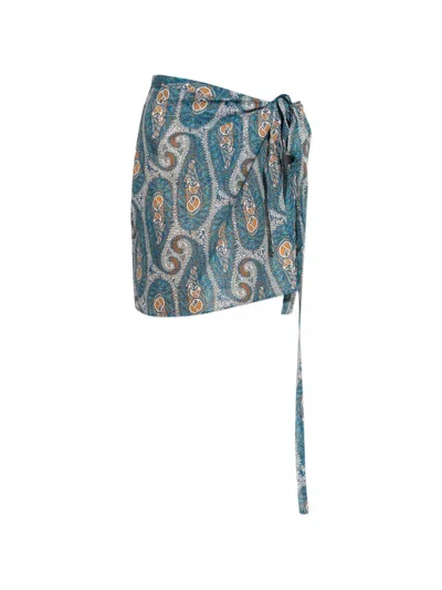 Etro Paisley-print Pareo In Blue
