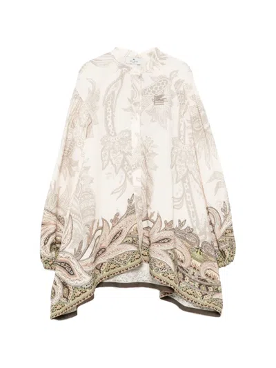 Etro Kids' Paisley-print Pegasus-embroidered Dress In Multi