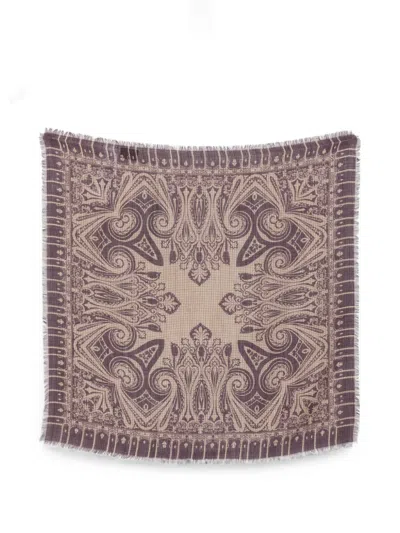 Etro Paisley-print Scarf In Neutral