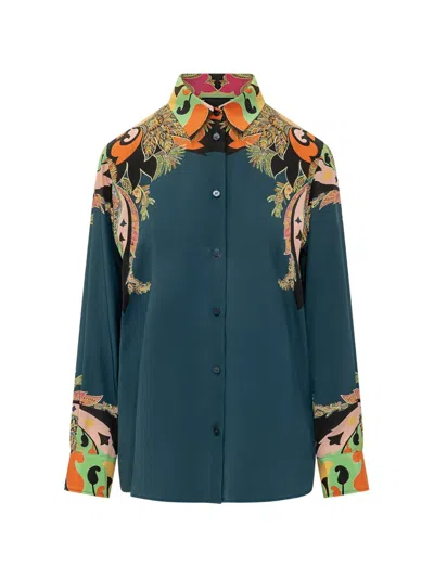 Etro Paisley-print Shirt In Green