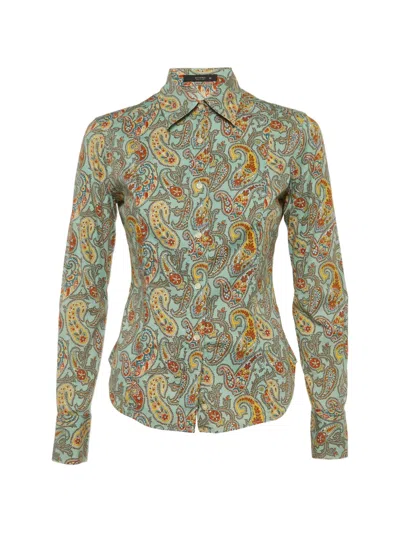 Pre-owned Etro Paisley-print Shirt In Green
