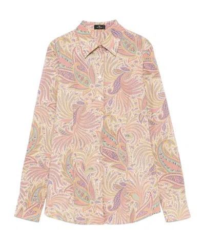 Etro Paisley-print Shirt In Nude