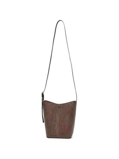 Etro Paisley-print Shoulder Bag In Brown