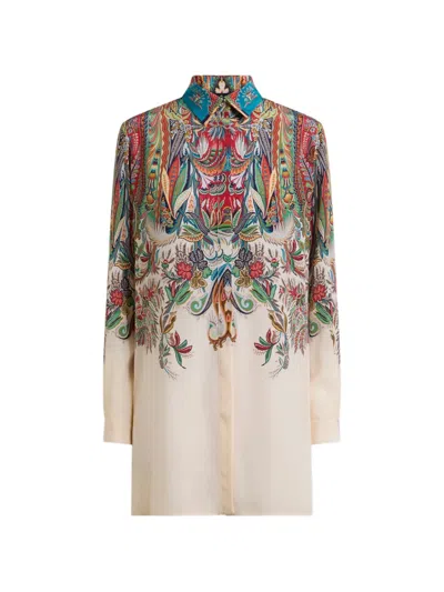Etro Paisley-print Silk Shirt In Multi