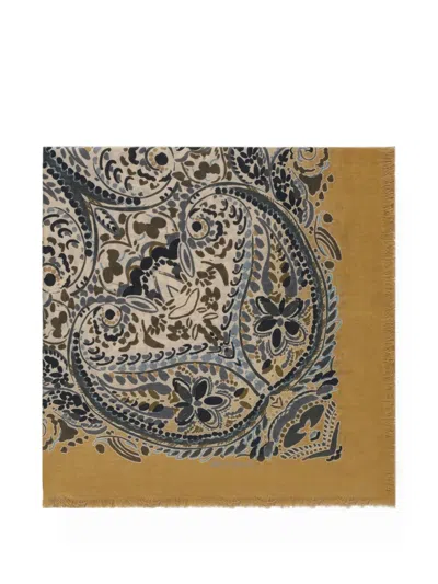 Etro Paisley-print Stole In Brown