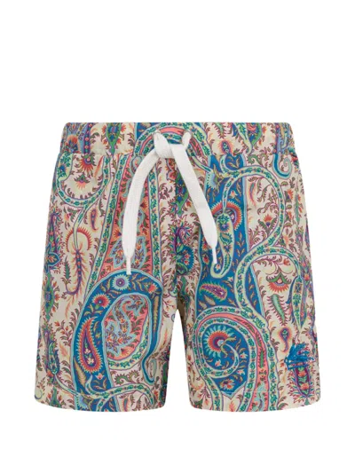 Etro Babies' Paisley-print Swim Short In Multi