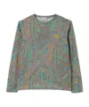 Etro Paisley-print T-shirt In Gray