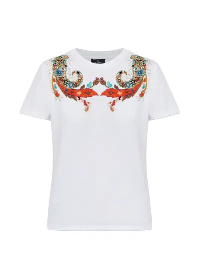 Etro Paisley-print T-shirt In White