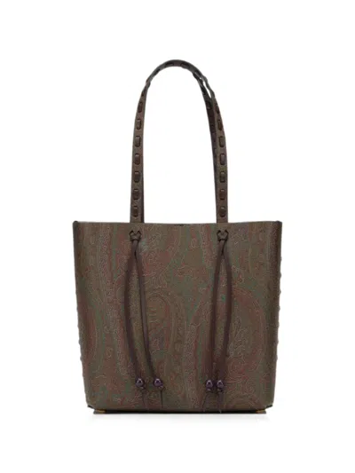 Etro Small Essential Paisley Jacquard Shoulder Bag In Multi
