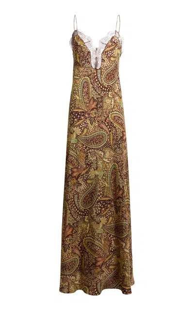 Etro Paisley-printed Silk Maxi Dress In Multi