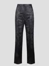 Etro Tailored Trousers In Floral Pattern In Black